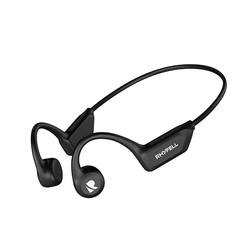#ad Amazon Rhyfell UK Bone Conduction Headphones, Bluetooth 6.0 Sport Headphones, 8h Battery Life, 28g Lightweight,Type-C, Suitable for Running, Cycling and Fitness, Black