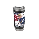 Cool Make Skiing Great Again Donald Trump Ski USA Stainless Steel Insulated Tumbler