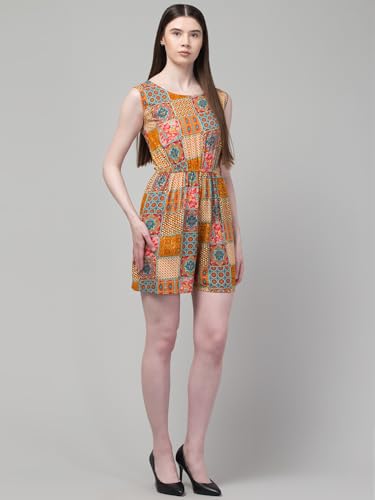 Image of Women's Printed Mini Jumpsuit | Sleeveless Summer Short Jumpsuit for Women