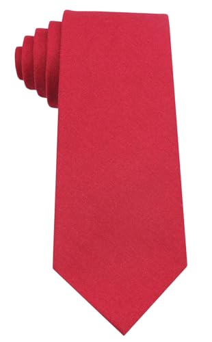 Image of Mens Solid Linen Ties - Regular Width Pattern Necktie for Men