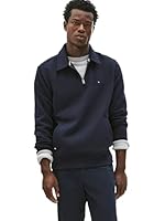 Tommy Hilfiger Men's Collared Zip Heavy Knit Polo Shirt, Desert Sky, Large