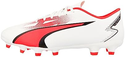 PUMA Men's ULTRA PLAY FIRM GROUND/ARTIFICIAL GROUND Soccer Cleat, PUMA White-PUMA Black-Fire Orchid, 8.5 | Image 1