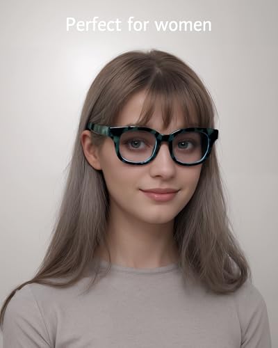 Image of ANRRI Blue Light Blocking Glasses for Women Oversized Blue Light Glasses Anti Eyestrain UV Protection Computer Eyeglasses