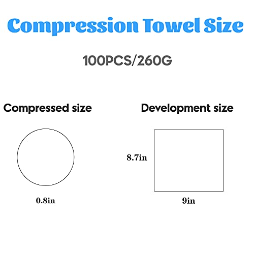 Hi Fine Care Mini Compressed Towel, Disposable Face Compressed Towel, Compressed Hand Wipe, Camping Towel, Portable Compressed Coin Tissue For Travel/Home/Outdoor Activities (100 Pcs) #TOP3