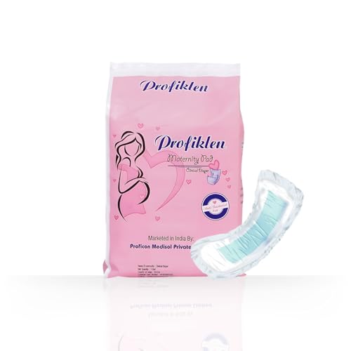 Profiklen Maternity Pads for Women Super Absorption| Disposable Period Panties for Women Leak Proof - Pack Of 1 (5 Pads/Pack) - XXL