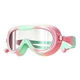Schwimmbrille für Kinder – 260 g Silikon-PC-Breitglas, beschlagfreier, verstellbarer Riemen, Augenschutz | Sommerferien-Poolausrüstung für Mädchen und im Alter von 3–14 Jahren, Wasserpark, Flus