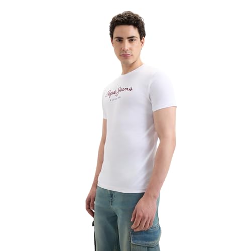 Image of Pepe Jeans Men T-Shirt|Cotton|Slim Fit