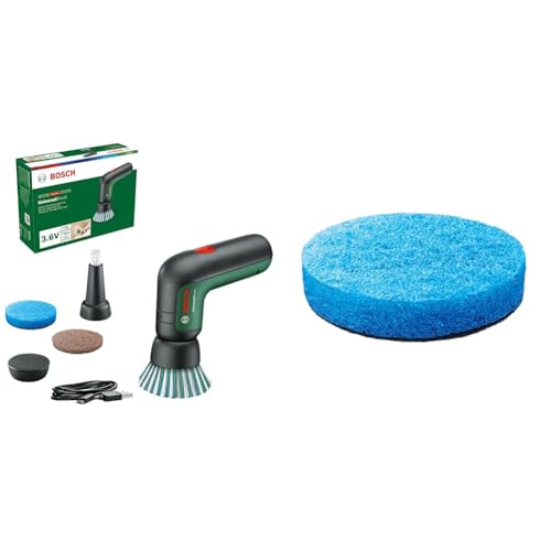 Bosch Spazzola elettrica di pulizia UniversalBrush + Bosch Tampone antigraffio in microfibra per...