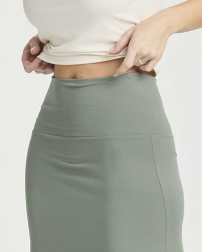 Real Essentials 3 Pack: Women's Ultra-Soft Flowy Maxi High Waisted Long Skirts (Available in Plus Size)4