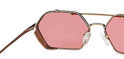 Image of John Jacobs | Full Rim Hexagonal Stylish & Premium Polarized Sunglasses | Surrealist | 100% UV Protected | Men & Women | Wide | JJ S13994