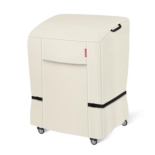 Porch Shield Premium-Gasgrill-Abdeckung, 81 x 61 x 117 cm, wasserdicht und lichtbeständig, 600D-Grillabdeckungen für Weber, Brinkmann, Char-Broil und mehr, Hellbraun