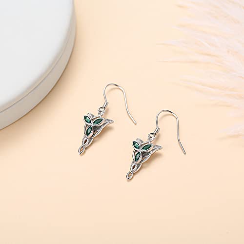S925 Sterling Silver Arwen Evenstar Drop Earrings Hobbit Jewelry Gifts for Women Men2