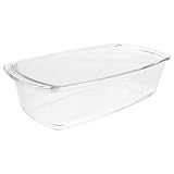 Kichvoe Rectangular Glass Baking Pan 1.8l for Cheesecake Toast Bread Ovenproof Glass Cake Mould Roasting