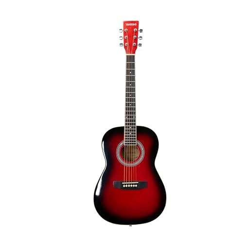 Image of Progressa Series Guitar: 36H Semi Acoustic Guitar - 36 Inches (Red) | 6-String Natural Finish Wooden Guitar | Right Hand Semi Acoustic Guitar Kit for Beginners, Professional & Adults