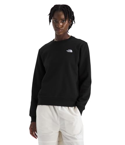 THE NORTH FACE Women's Evolution Simple Dome Crew | Ribbed Collar & Hem, Classic Logo, TNF Black, Small