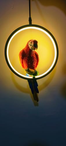 Image of Modern Parrot Halo Ring Energy Saving Led Bird Pendant Hanging with 3 Different Color Mode (Warm White, Cool White, Neutral White) for Bedroom, Living Room, Restaurants, Dining, Home