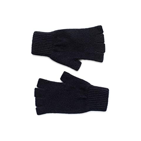 The Cashmere Choice Lomond Lambswool - Ladies Fingerless Gloves - Iona (Navy) Cover