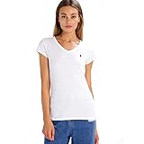 polo ralph lauren mujer  Polo Ralph Lauren - Camiseta con Cuello de Pico (S, White)