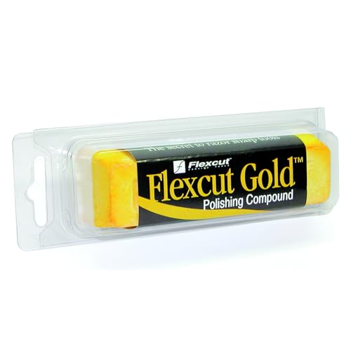 Image of Flexcut Wood Carving Tools | Flexcut Gold Polishing Compound for Knife Blades | Buffing Compound for Knife Polishing| 6oz Bar | PW11 | Made in the U.S.A.