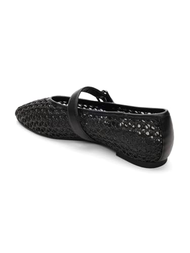 Sanctuary Gia Women's Mary Jane Flats - Crochet Knit, Slip-On, Memory Foam Cushioning, Flexible Rubber Outsole4