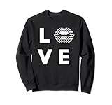 Checkered Lip Black and White Plaid Pattern Lover