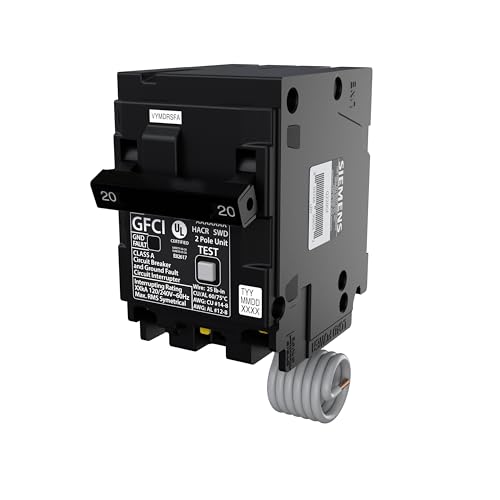 SIEMENS Q220GF Ground Fault Circuit Interrupter 20 Amp 2-Pole GFCI Circuit Breaker Replaces QF220A