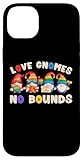custodia per iphone 14 plus gnomi gay, orgoglio lgbt, colori dell'arcobaleno, dire