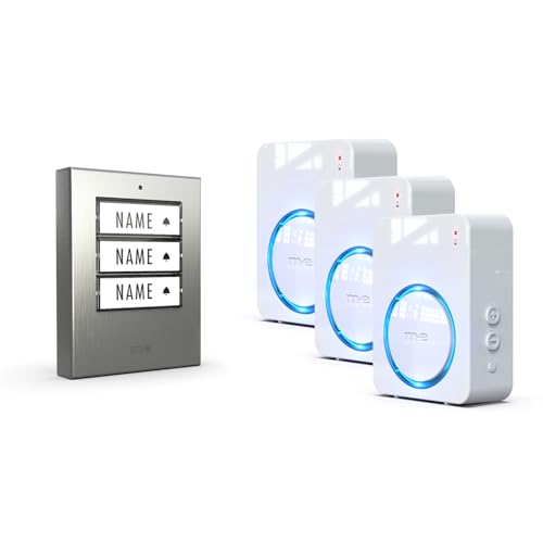 m-e Funkklingel BELL-523 BO Edelstahl gebürstet mit Sender und...