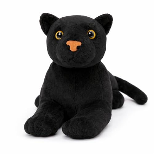 Image of Black Tiger Soft Toy for Kids | Plush Soft Toy for Baby Boys & Girls | Black Panther Stuffed Animal | Best Gift for Children | Black Color, 30 cm Length