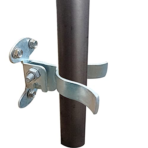 Image of 1-5 /8 inch Flat Back Wall Mount Fork Gate Latch - Gate Latch Hardware with Screws or Lag Bolt for Gate Frames, Easily Mounts to Wooden Gate Post or Wall (Pack of 2)