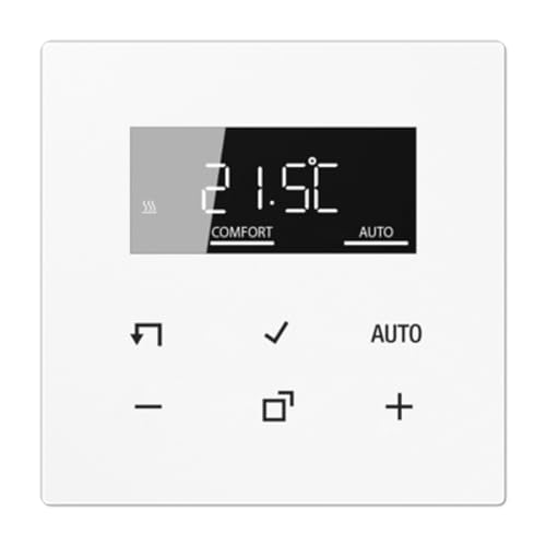 Affichage standard contrôle temp. LS thermostat encastré blanc