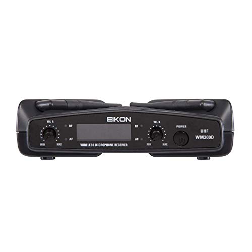 Proel EIKON WM300DH draadloze microfoon UHF Wireless Professional met 1 ontvanger + 2 zenders Archief of Pulce, zwart - Image 4