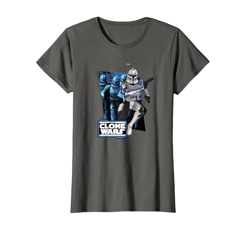 Star Wars The Clone Wars Rex Trooper T-Shirt, Women, Asphalt Grey, Small