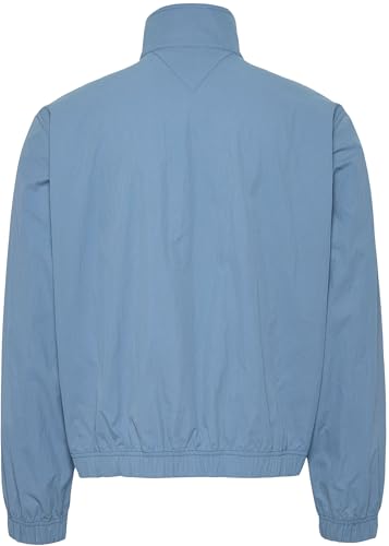 Tommy Jeans Herren Windbreaker Jacke Essential Stehkragen, Blau (Colorado Blue), S – Ansicht 7