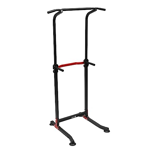 Power Tower, Dip Station, estación de fuerza multifuncional con barra de dominadas, altura regulable de 165 – 210 cm, equipo de fitness para el hogar, equipo calistenico, entrenador de espalda