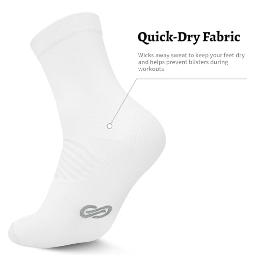 Compression Running Ankle Socks Men & Women 6 Pairs Quarter Cycling Socks by PAPLUS - Used condition - Image 6