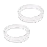 2Pcs Transparent 38.6mm Round Acrylic Coin Case Storage Box Capsule Container Storage Box for Silver 2 oz Coin...