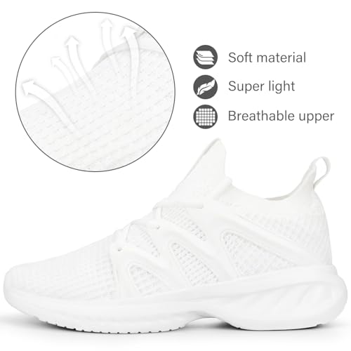 Image of Pujcs Women Shoes Lightweight Tennis Shoes Non Slip Gym Workout Shoes Breathable Mesh Walking Womens Sneakers