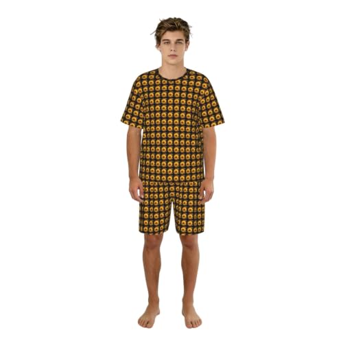 Pyjama court pour hommes en maille extensible au toucher soyeux et raffiné