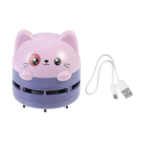 Homoyoyo Mini Cordless Desk & Car Vacuum, Violet, 9x8x8cm