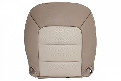 Richmond Auto Upholstery - Driver Side Bottom Perforated Replacement Leather Seat Cover, 2-Tone Tan (Compatible with 2003-2006 Ford Expedition 4WD AWD 4x4)