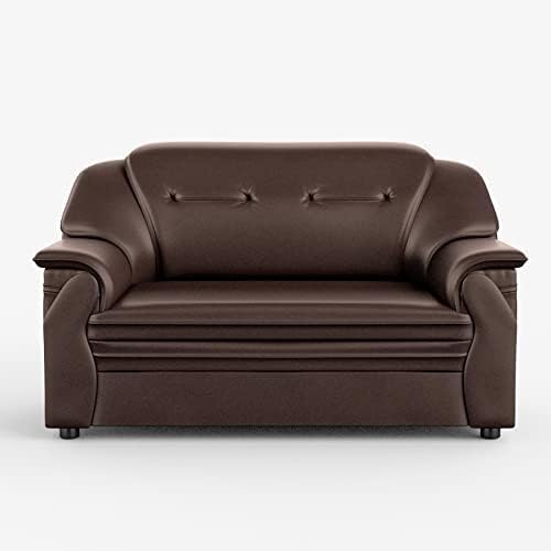 Sekar Lifestyle Polyurethane Series Leatherette 2-Person Sofa Set For Living Room (Brown, Two Seater)