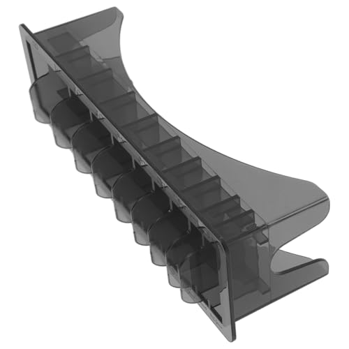 BESPORTBLE Clipper Comb Holder Organizer with 10 Slots Black Rectangular Storage Case for Barber and Salon Hair Cutting Tools Clipper Guard Station Tray for Home and Professional Use