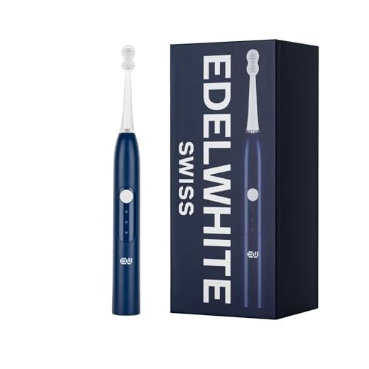 edel + white swiss EW‑SG9 Viva Sonic Toothbrush – Schweizer Hydrodynamische Schallzahnbürste mit 3 Professionellen Bürstenköpfen, USB‑C Direktladung & Massage‑Modus – Kompakt & Leistungsstark (Blau)