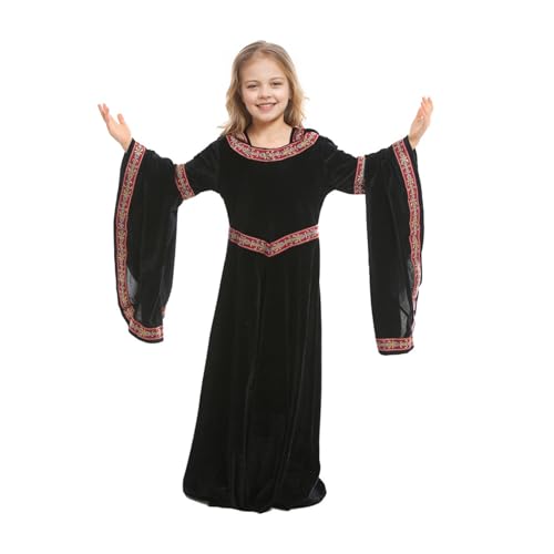 Disfraz Medieval Princesa Niña BJU Talla Small Negro miniatura 5