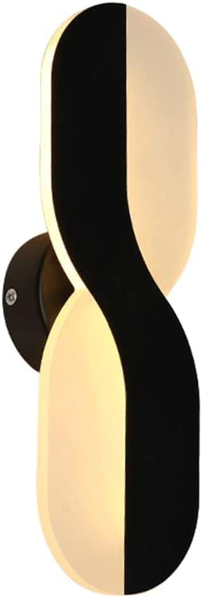 Applique murale acrylique pivotante avec éclairage LED blanc chaud 12W