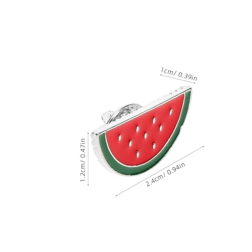 Image of Cute Watermelon Brooch Pin for Women Cartoon Fruit Lapel Pin Clip for Sweaters Dresses Scarves Stylish Brooch Clip Gift for Teachers Friends and Family