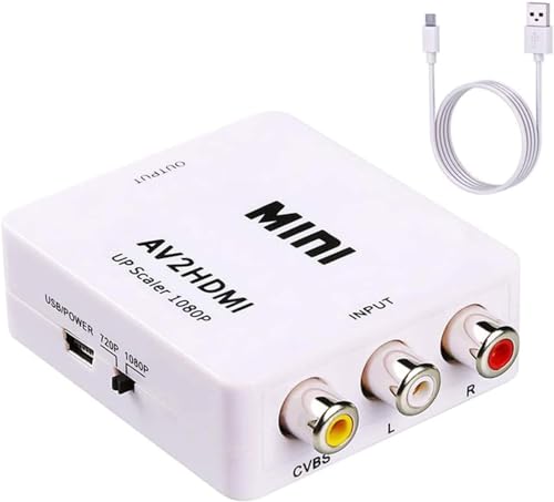 Flsazrx RCA to HDMI Converter,1080P RCA Composite CVBS AV to