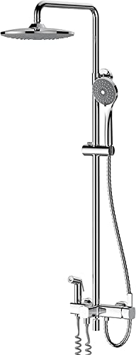 Set de douche avec jet de tête effet pluie pour créer un espace bien-être à la maison