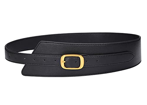Ayliss Women Waist Belt Faux Leather Irregular Vintage Wide Dress Belt Retro Wide Waist Cinch Belt for Jumpsuit Coat Costume